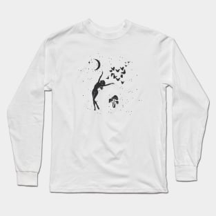 Dancing Moon Butterfly Goddess Long Sleeve T-Shirt